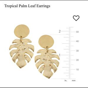 Susan Shaw drop palm leaf earrings